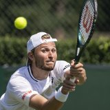 Leandro Riedi est encore en course pour rejoindre le tableau principal de Wimbledon. KEYSTONE/ALESSANDRO DELLA VALLE